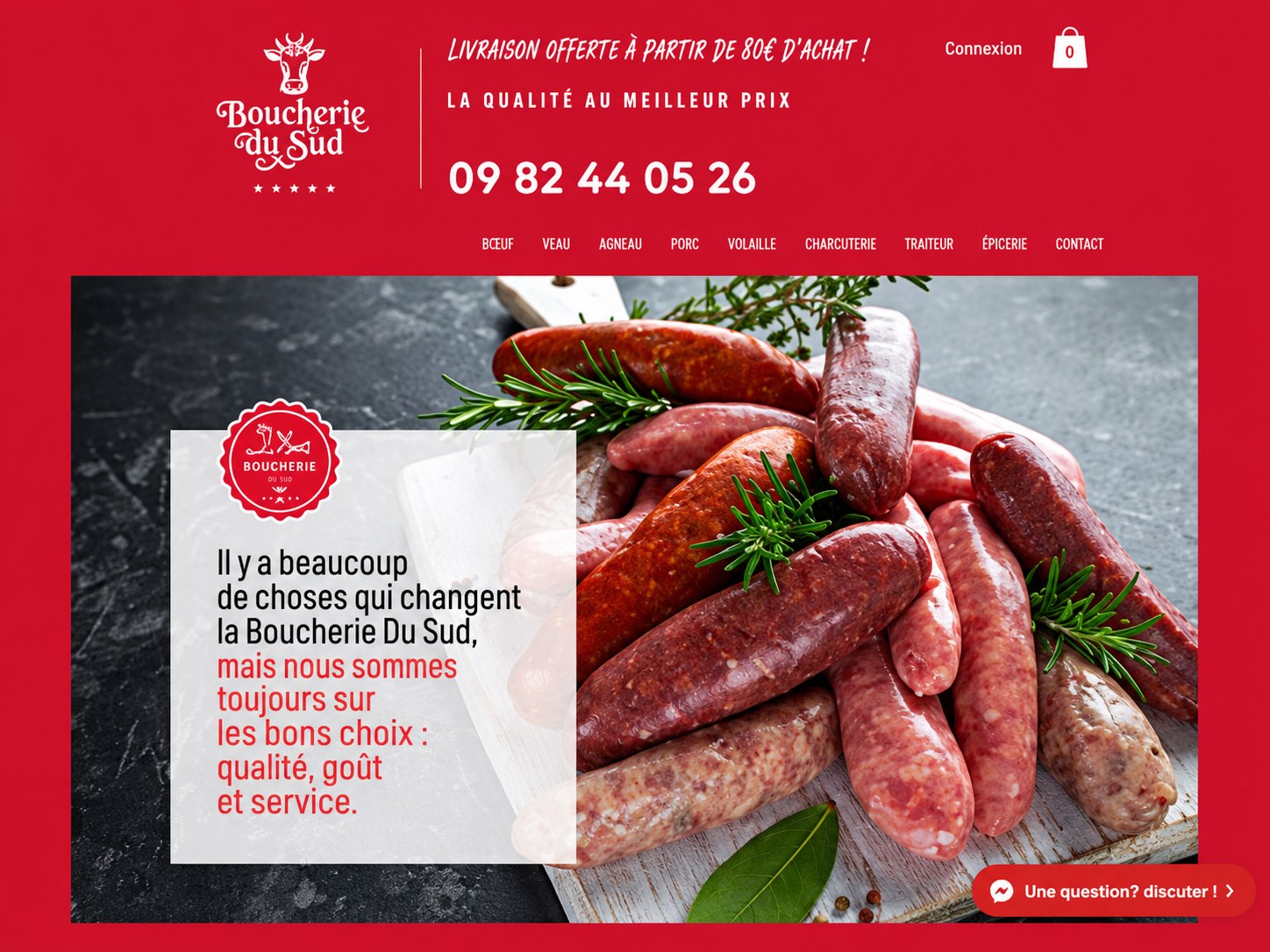 Boucherie du Sud website preview