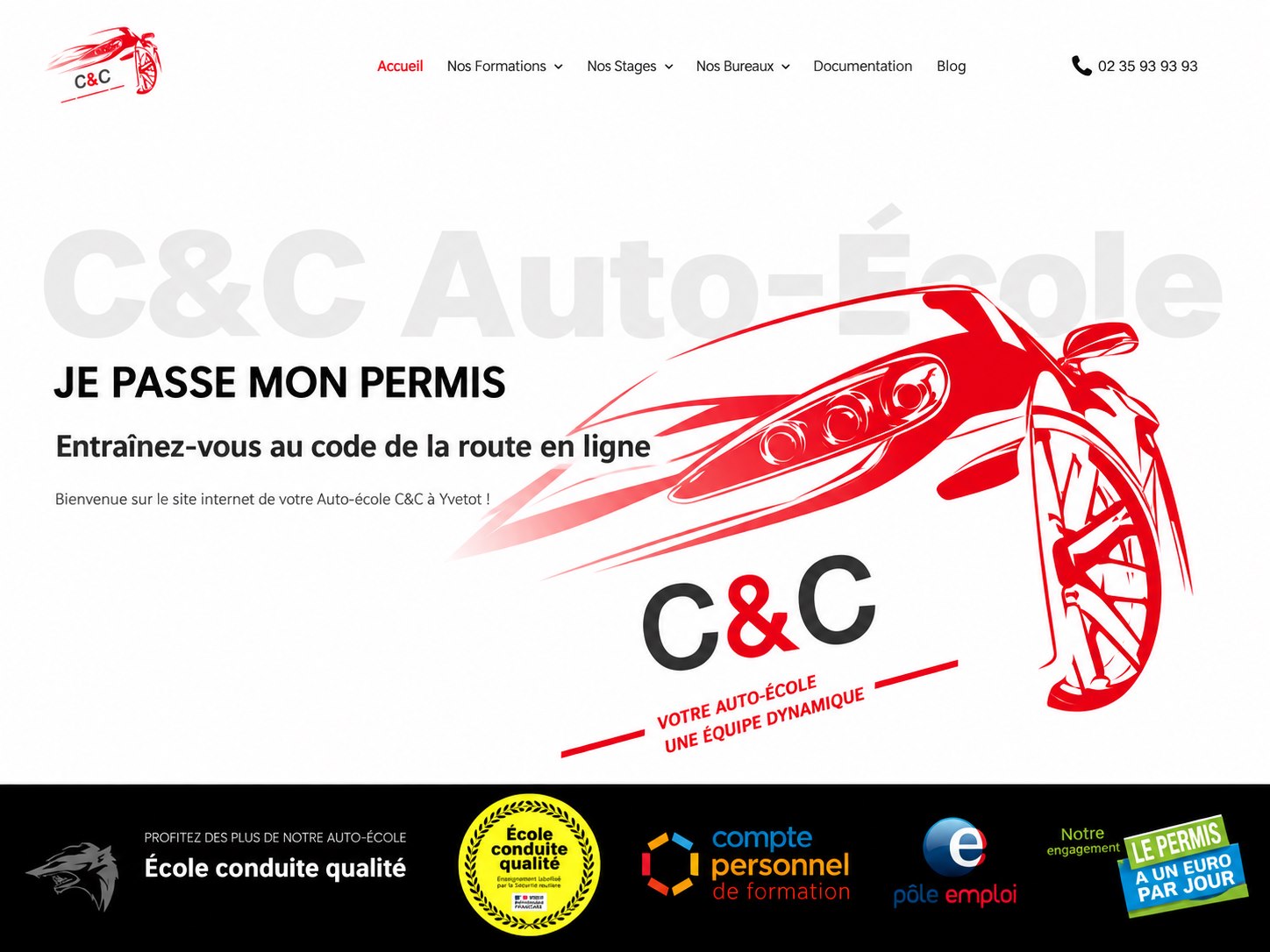 C&C Auto-École website preview