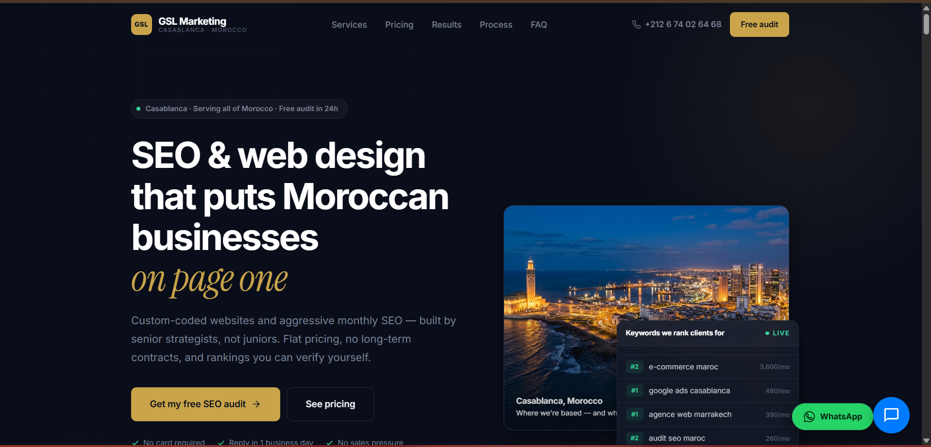 GSL Marketing website preview