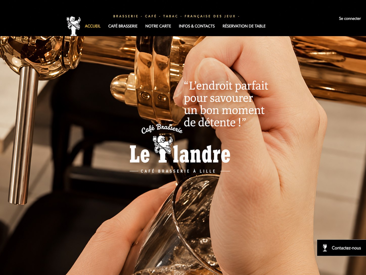 Le Flandre brasserie website preview